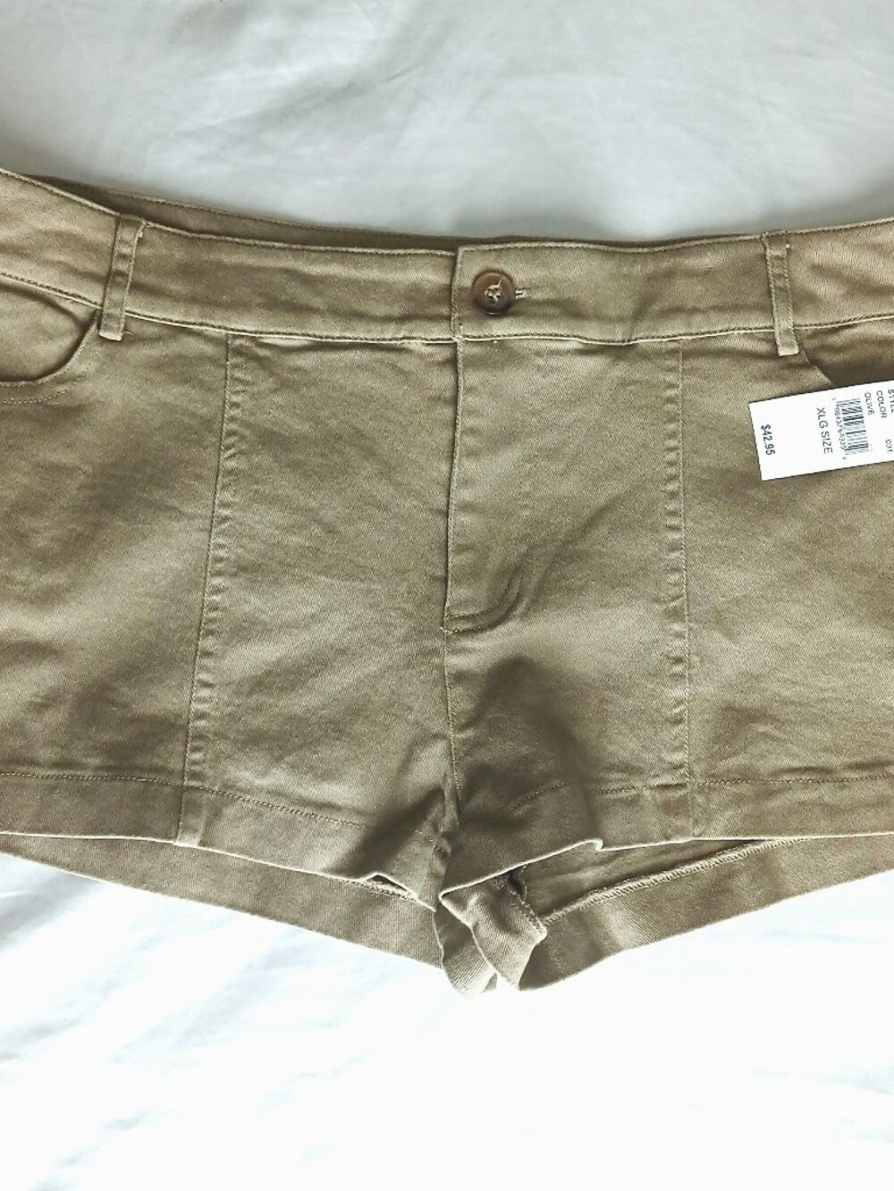 PacSun Lo-rise short shorts Army Green Khaki Twill Utility Shorts Size XL NWT